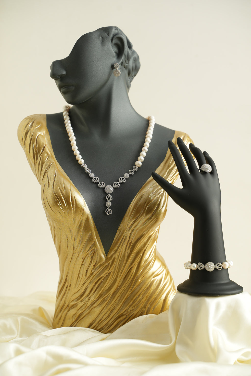 GÜMÜŞ İNCİ SET - ROSE 204