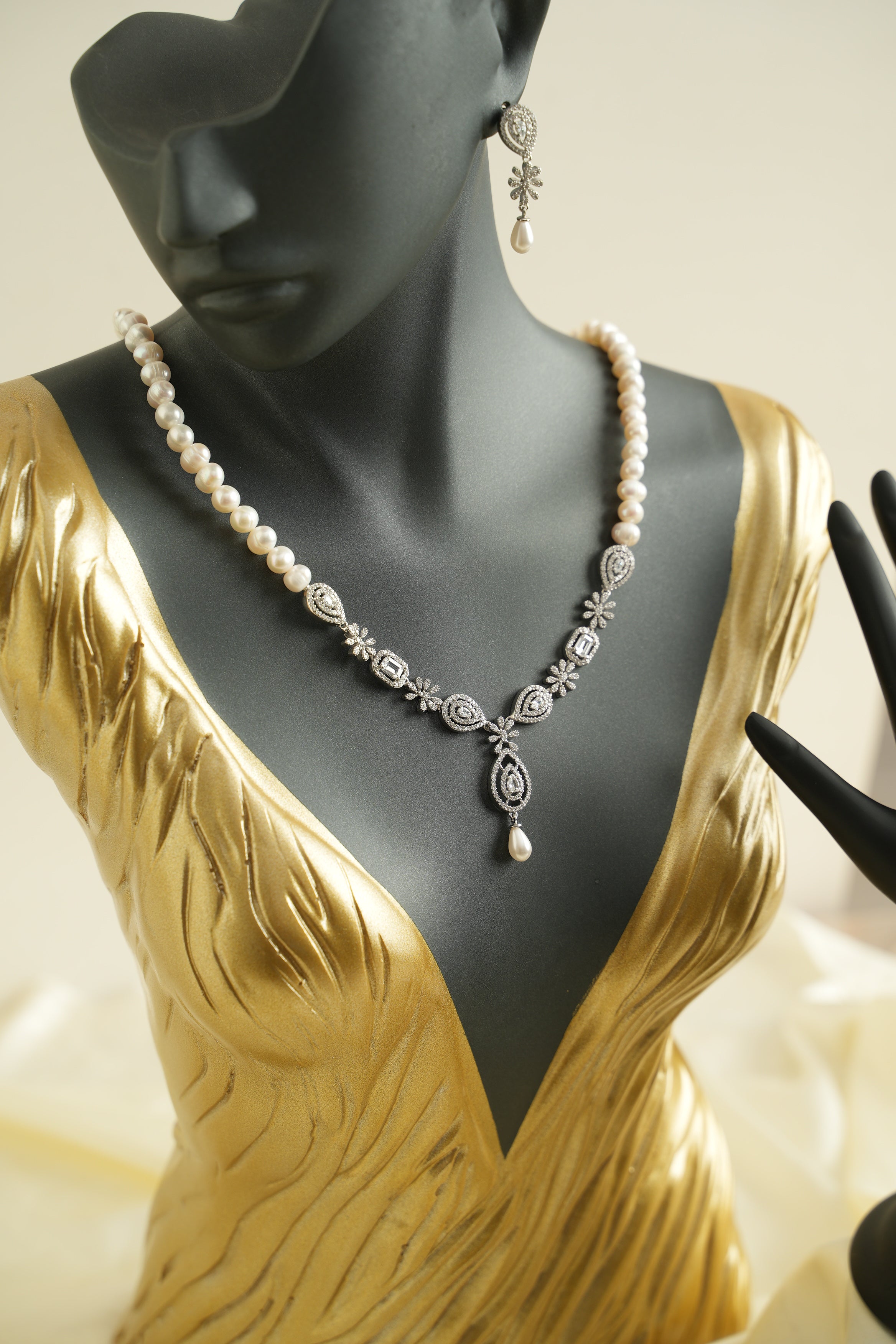 GÜMÜŞ İNCİ SET - ROSE 232