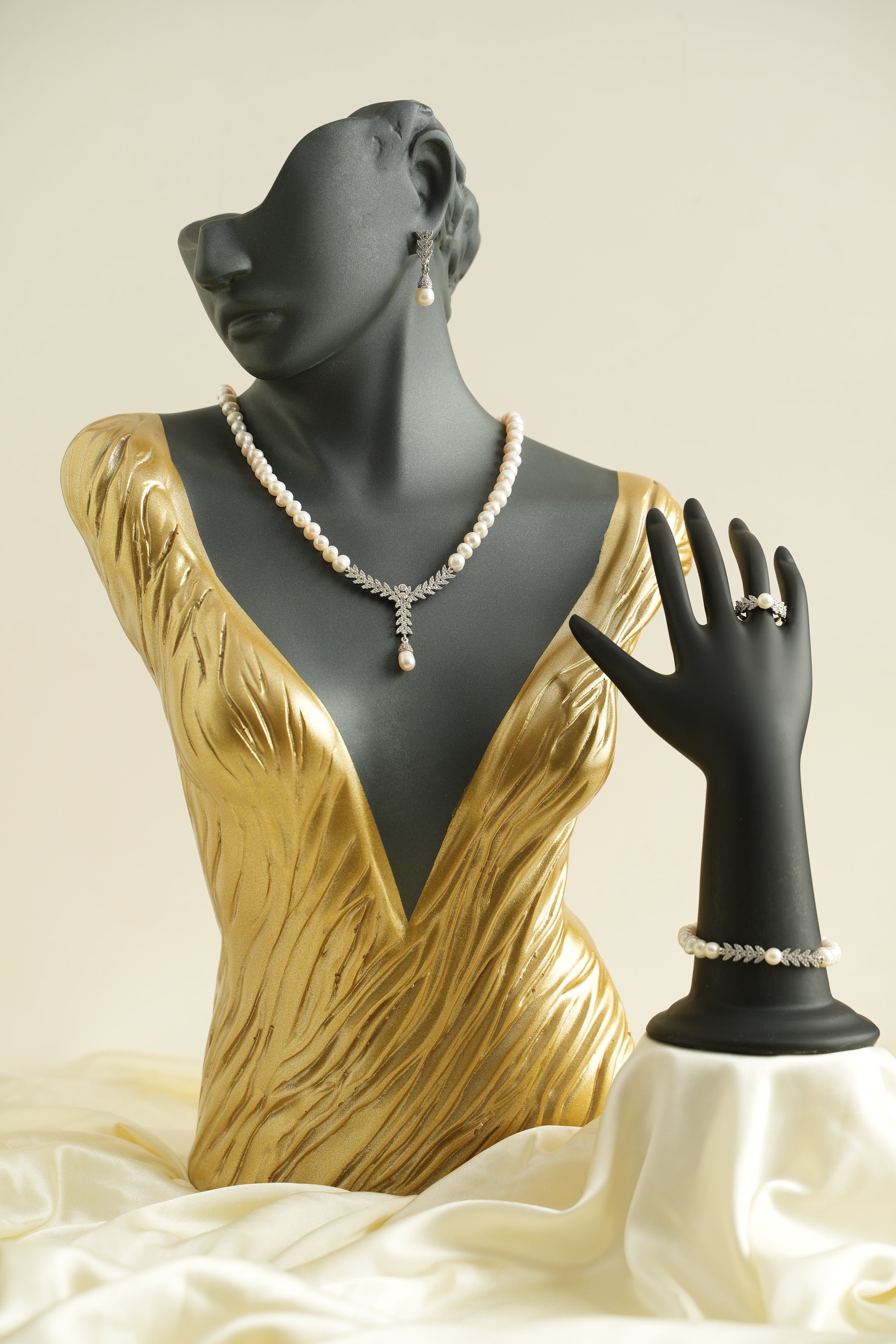 GÜMÜŞ İNCİ SET - ROSE 234