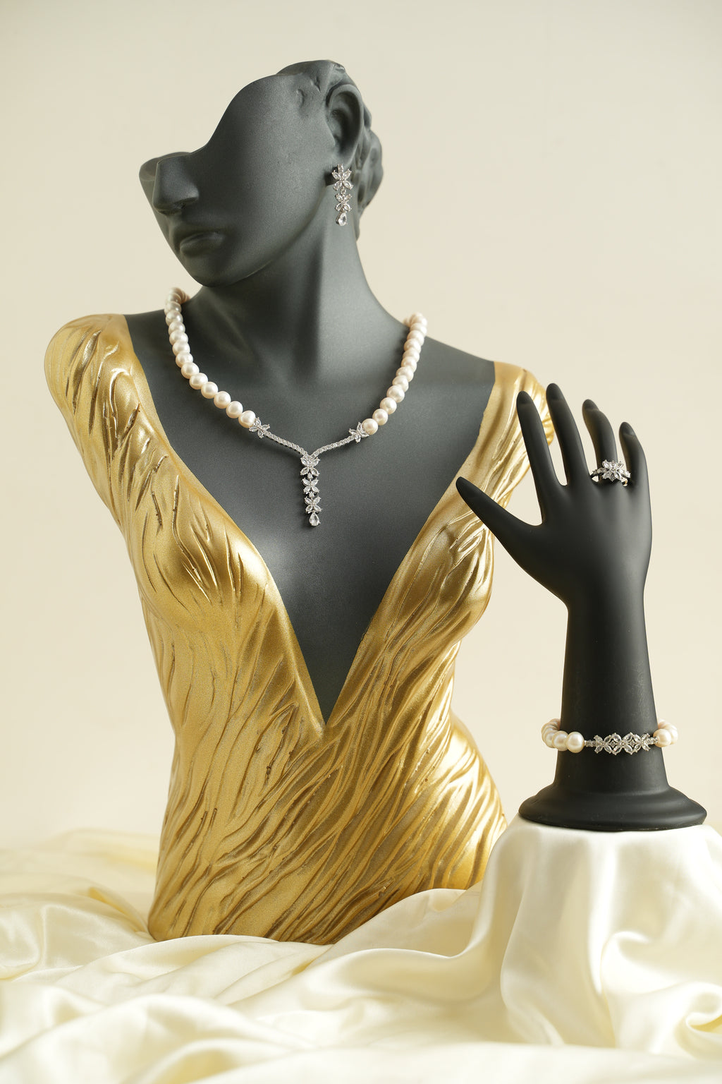 GÜMÜŞ İNCİ SET - ROSE 239