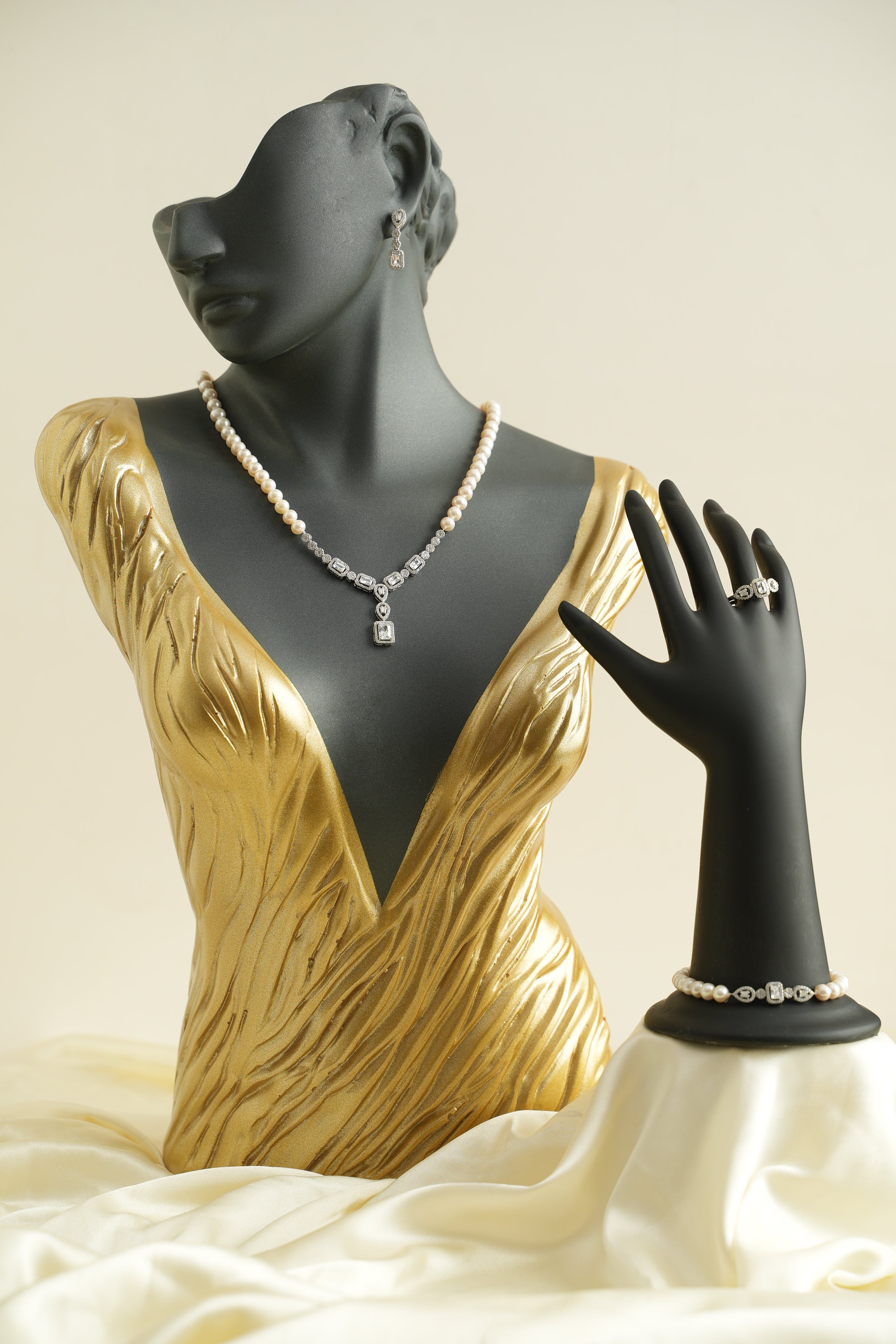 GÜMÜŞ İNCİ SET - ROSE 245