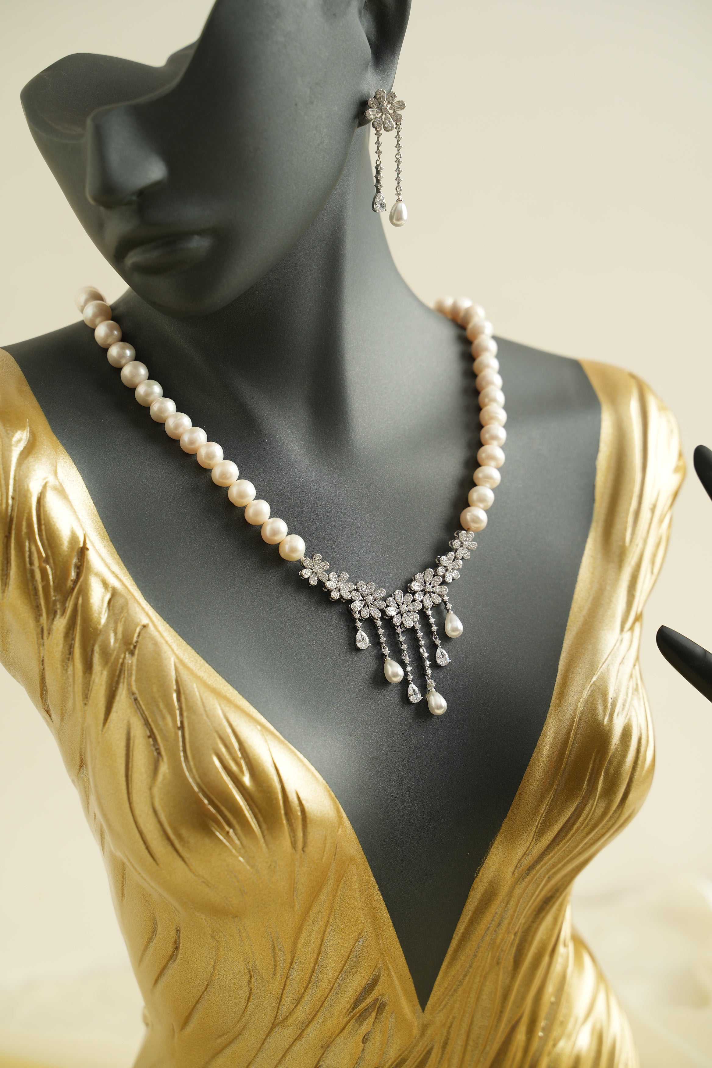 GÜMÜŞ İNCİ SET - ROSE 248