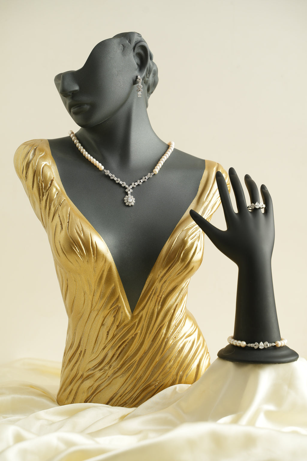 GÜMÜŞ İNCİ SET - ROSE 253