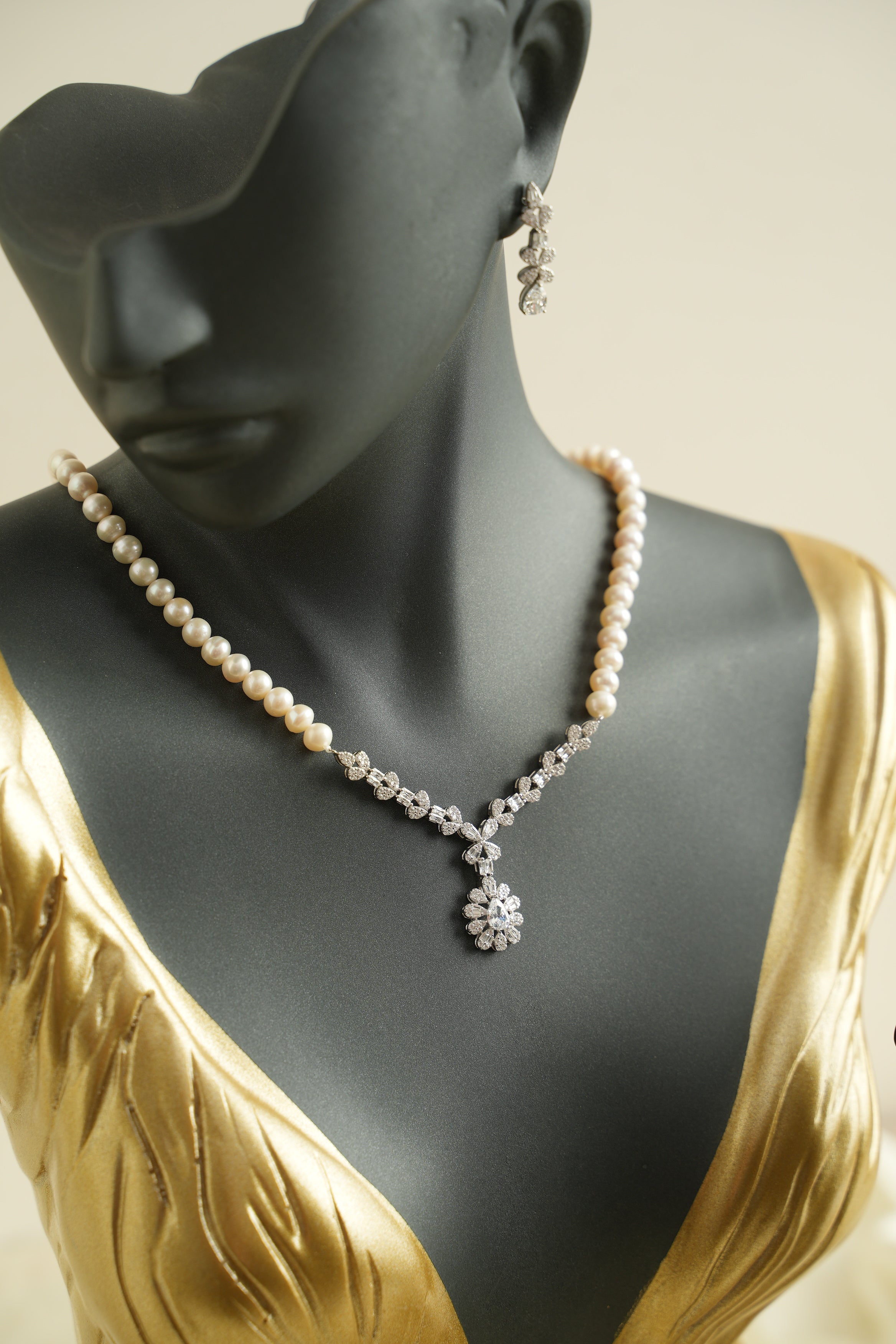 GÜMÜŞ İNCİ SET - ROSE 253