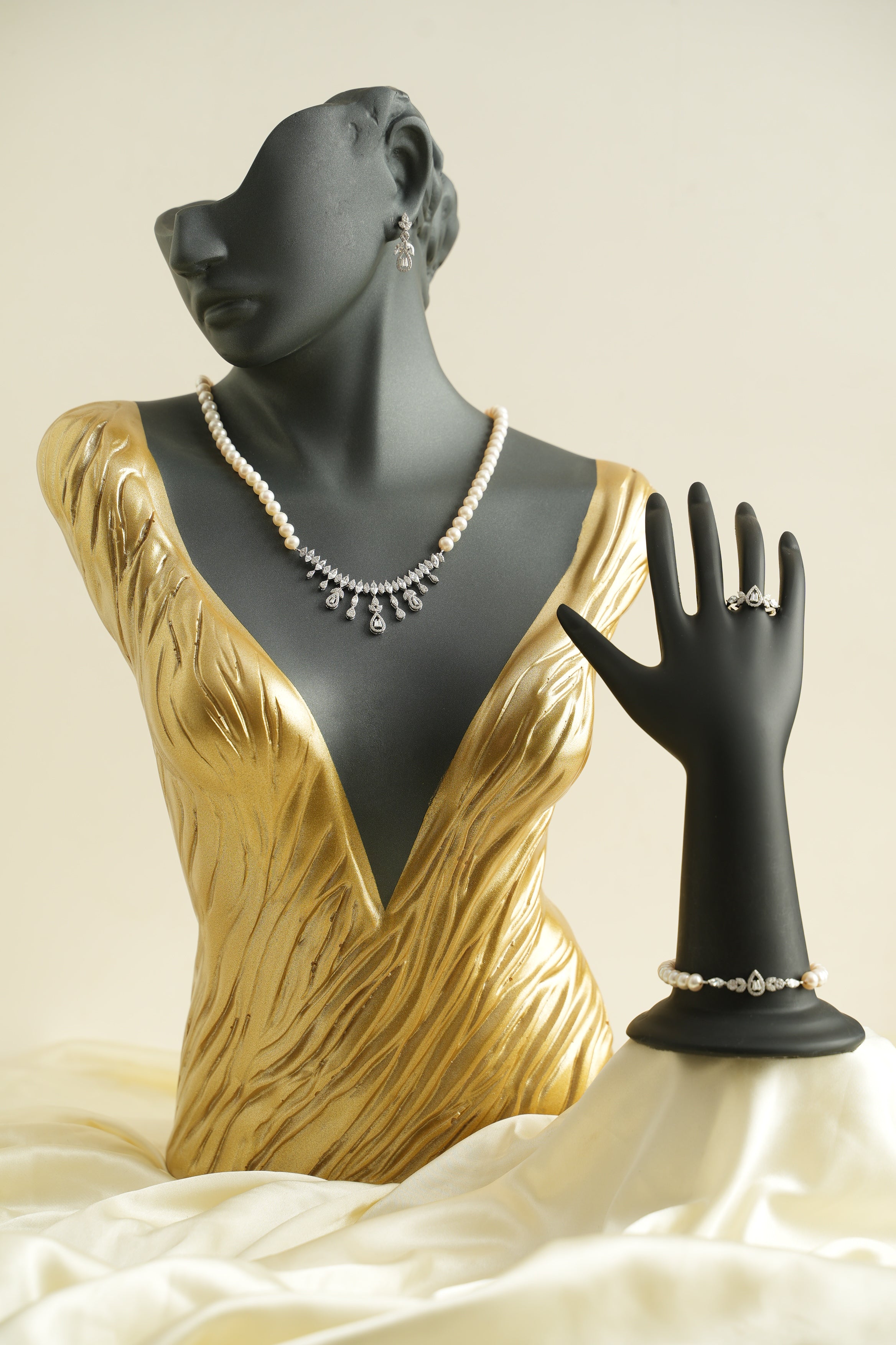 GÜMÜŞ İNCİ SET - ROSE 257