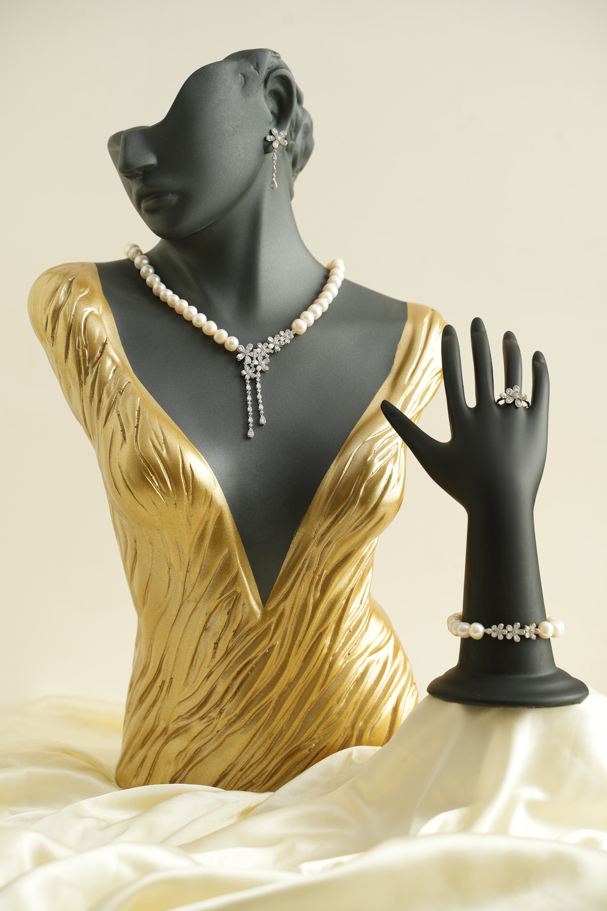 GÜMÜŞ İNCİ SET - ROSE 262