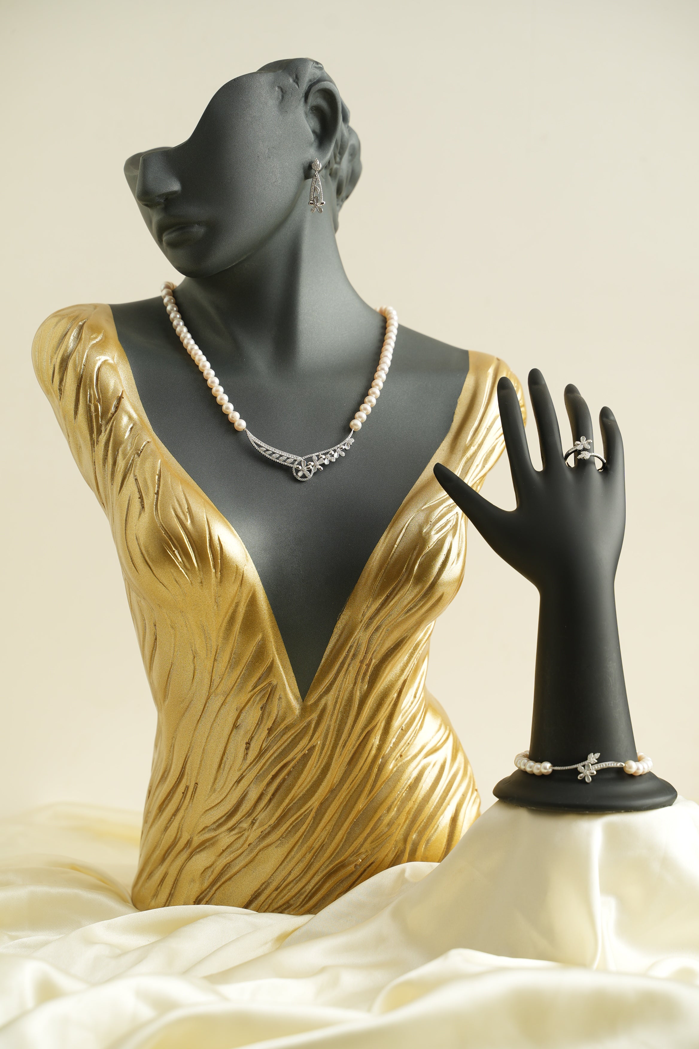 GÜMÜŞ İNCİ SET - ROSE 266