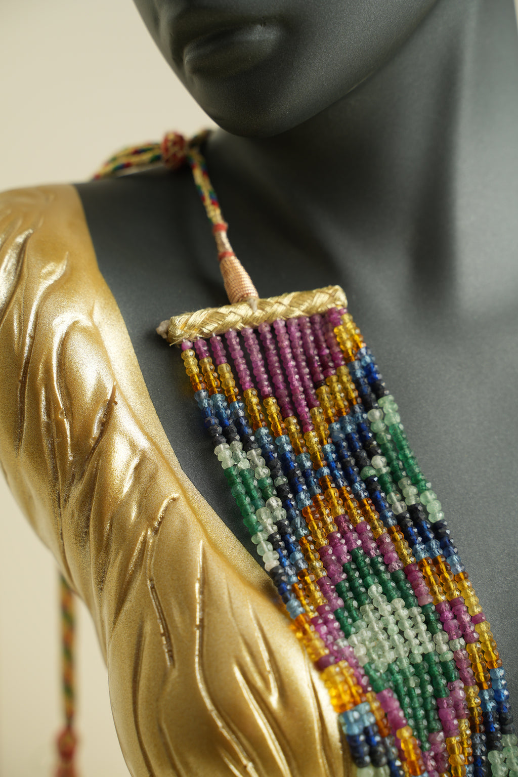 13 SIRALI DOĞAL TAŞ YAKUT ZÜMRÜT SAFİR - DGLTS 104