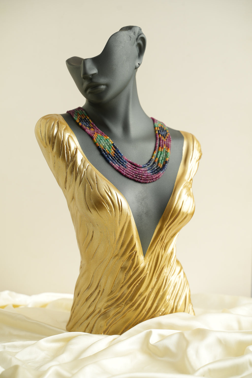 7 SIRALI DOĞAL TAŞ YAKUT ZÜMRÜT SAFİR - DGLTS 114