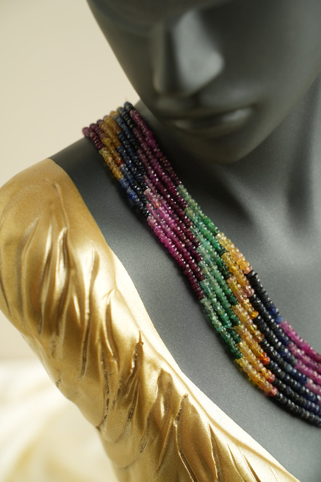 7 SIRALI DOĞAL TAŞ YAKUT ZÜMRÜT SAFİR - DGLTS 115