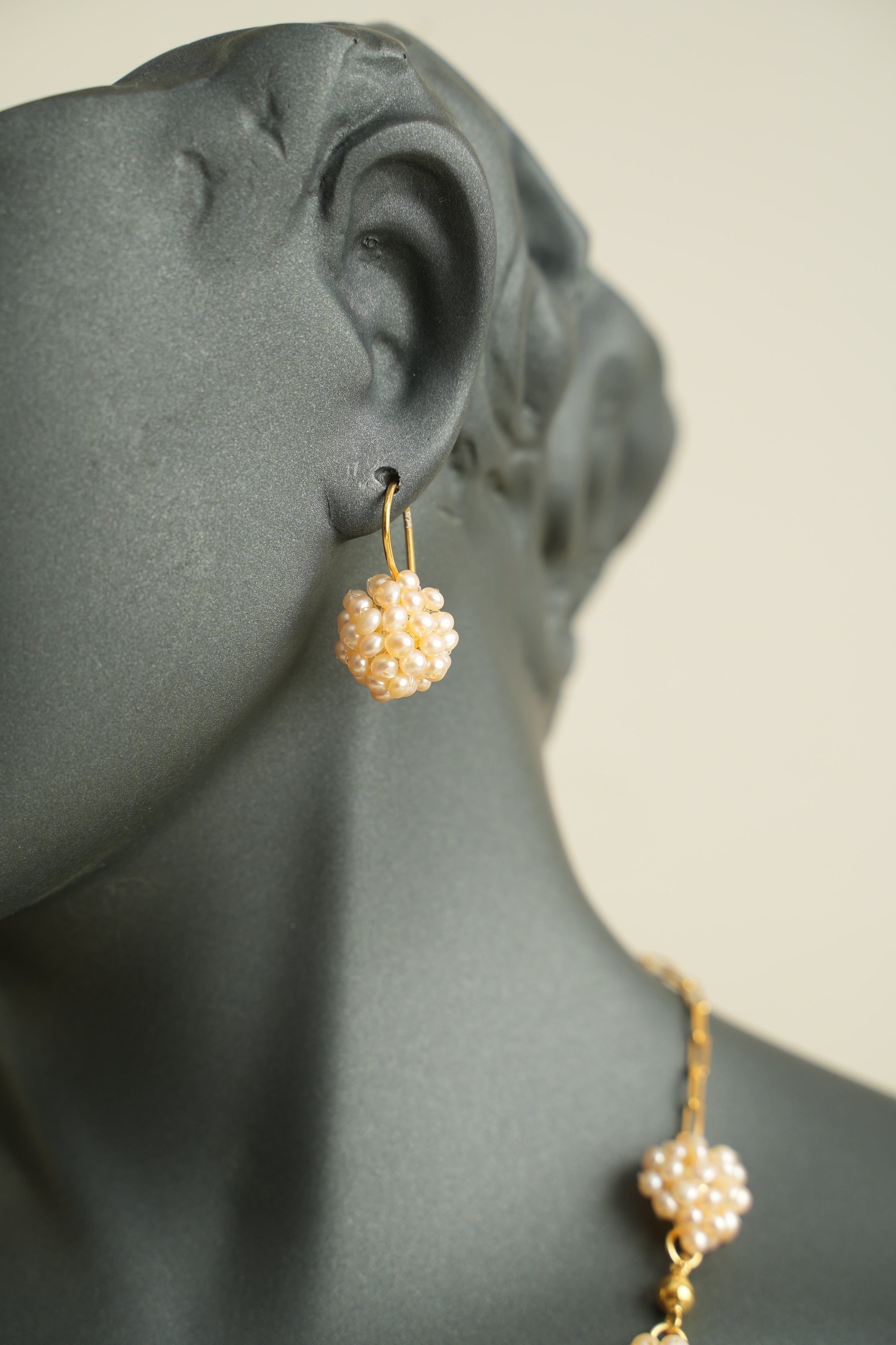 ALTIN YALDIZLI GÜMÜŞ PRENSES İNCİ SET - ROSE 101