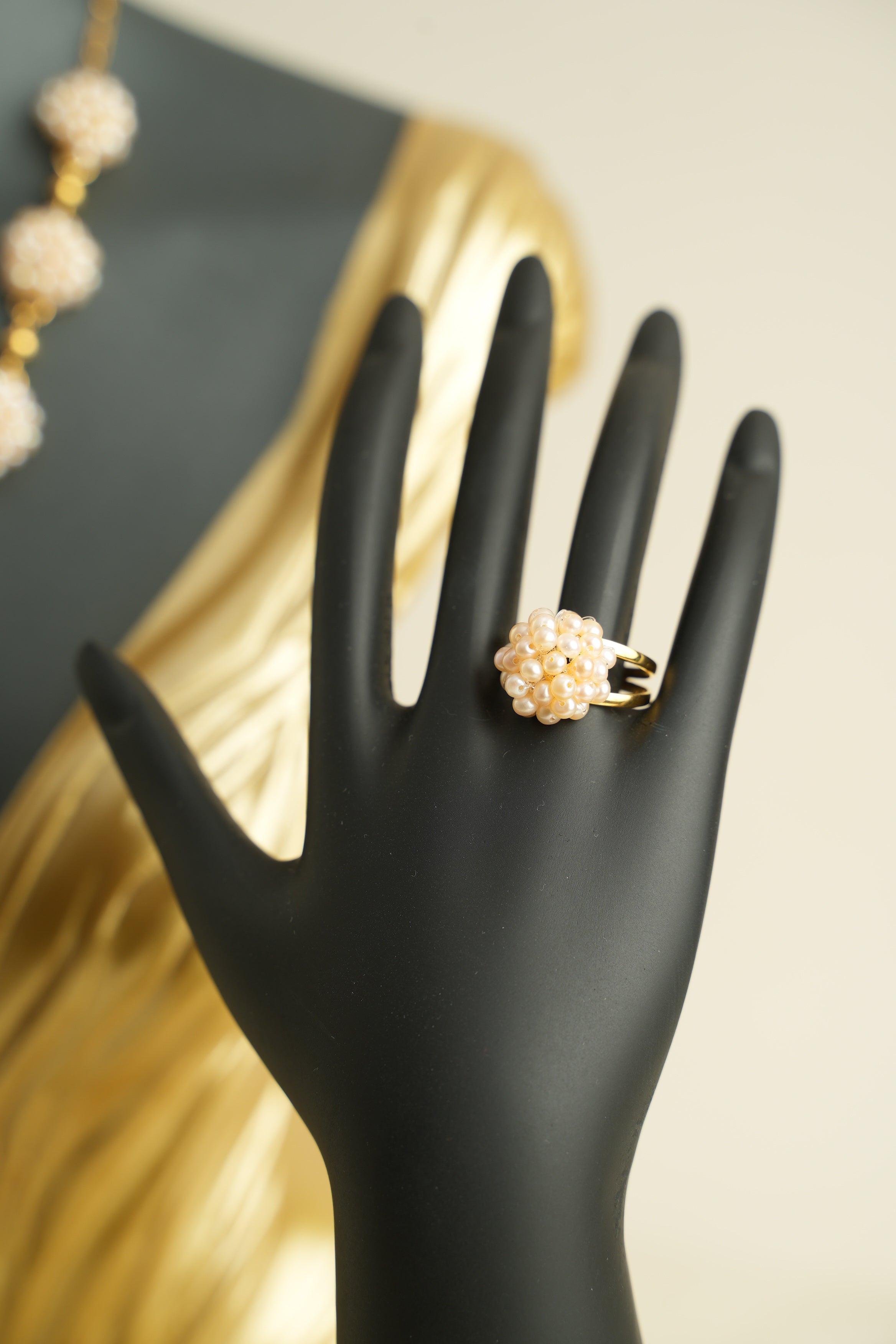 ALTIN YALDIZLI GÜMÜŞ PRENSES İNCİ SET - ROSE 101