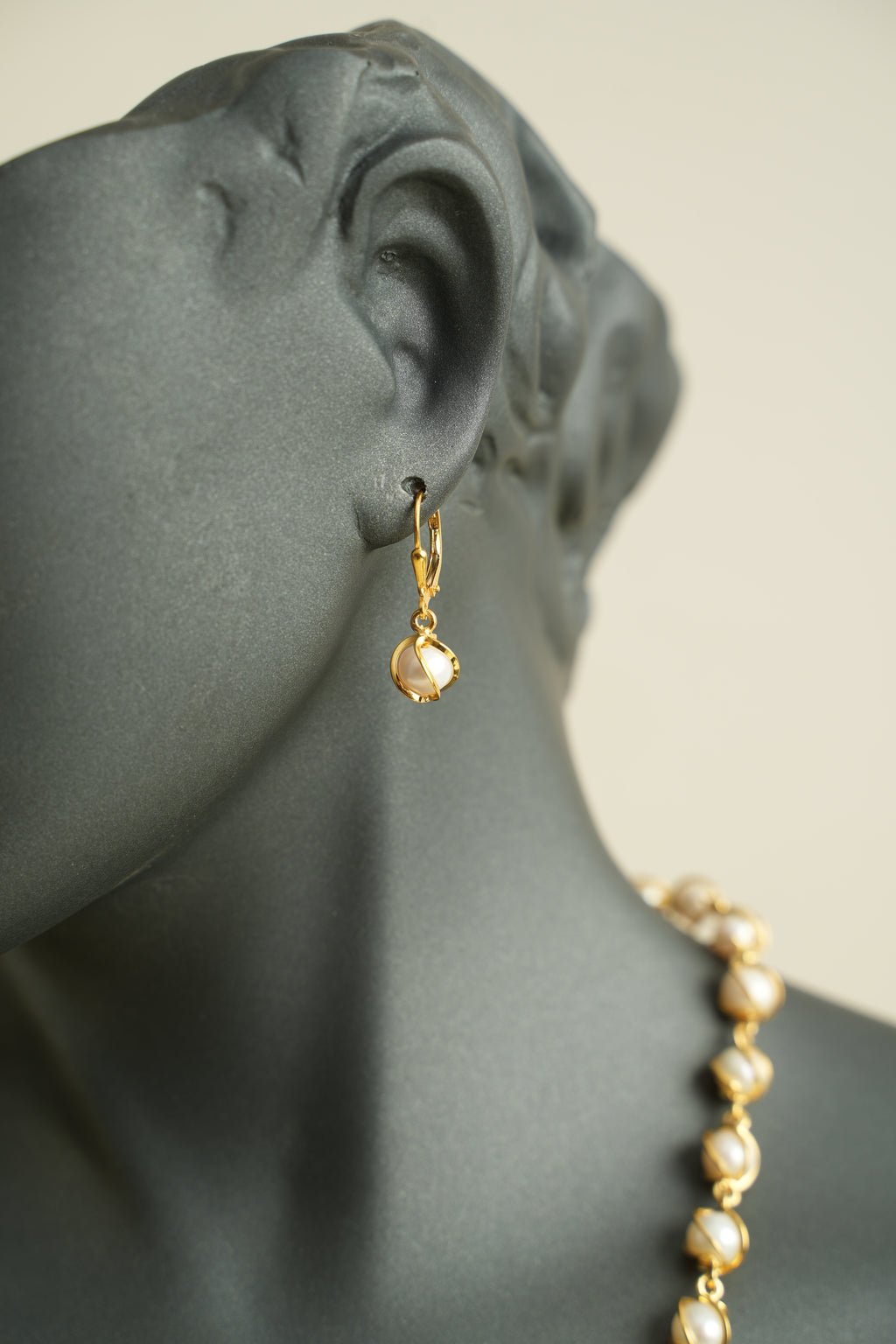 ALTIN YALDIZLI GÜMÜŞ İNCİ MASALI SET - ROSE 102