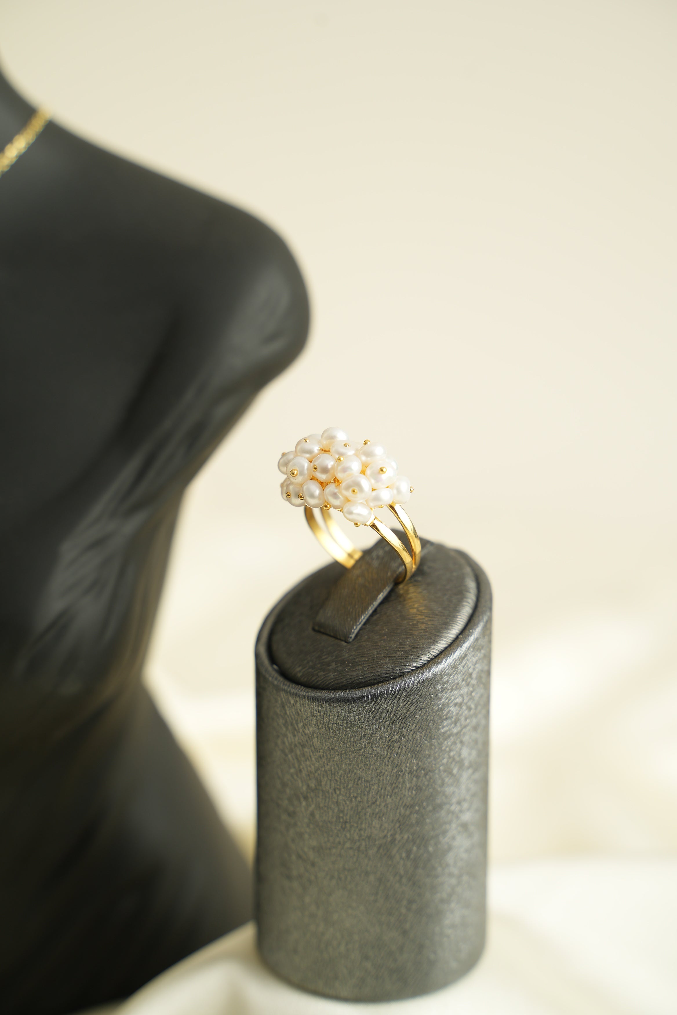 ÜZÜM SALKIMI ALTIN YALDIZLI GÜMÜŞ SET - ROSE 107