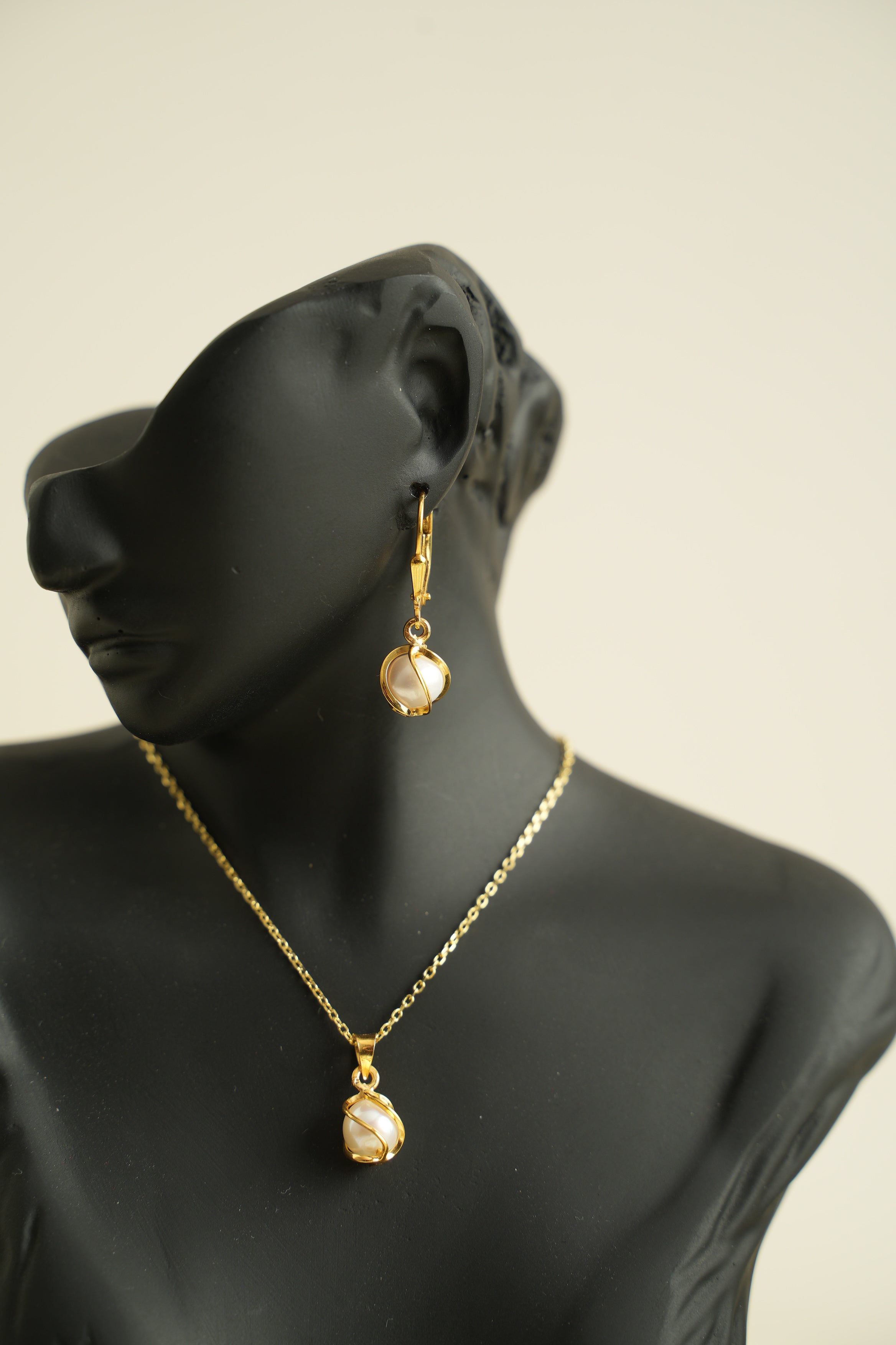 ALTIN YALDIZLI GÜMÜŞ İNCİ MASALI 3´LÜ SET - ROSE 109