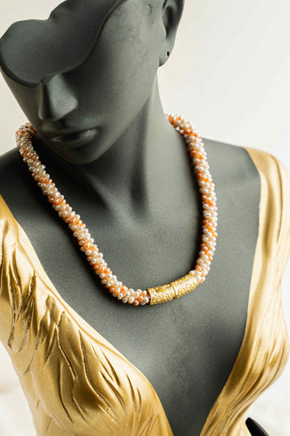 PEMBE BEYAZ ÖZEL ÖRGÜ ZARAFET SET - 308
